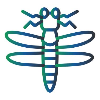 simple web illustration of Dragon Fly bug