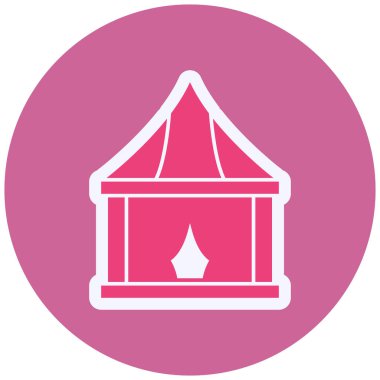 Sirk Çadırı modern ikon vektör çizimi