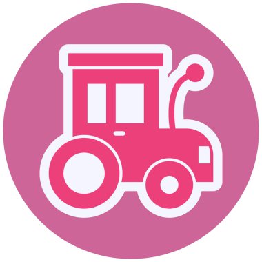 Traktör simgesinin vektör illüstrasyonu