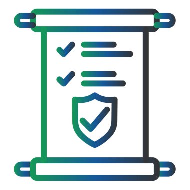 Policy document icon, vector illustration