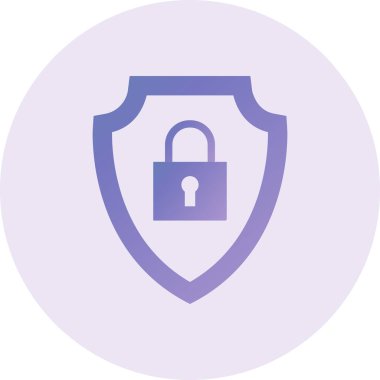 Güvenlik simgesinin vektör illüstrasyonu