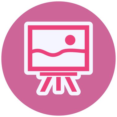 Sunum. Web simgesi basit illüstrasyon