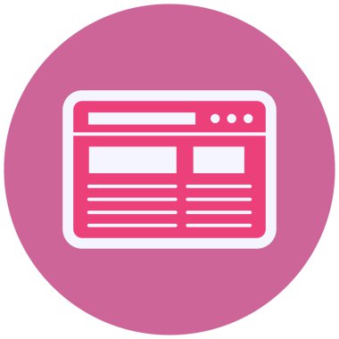 İnternet sitesi. Web simgesi basit illüstrasyon