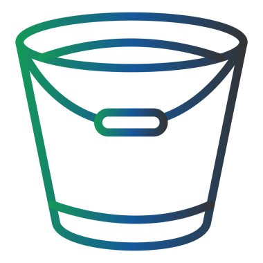 web icon, simple illustration of Bucket