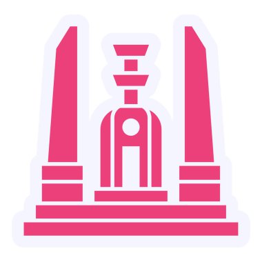 Anıt. Web simgesi basit illüstrasyon