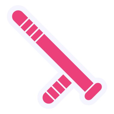 police baton icon. simple web illustration