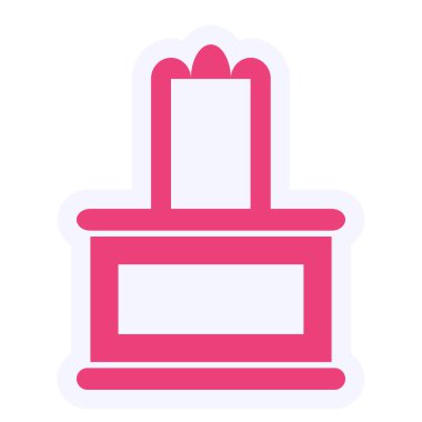 vector illustration of Judge table icon  