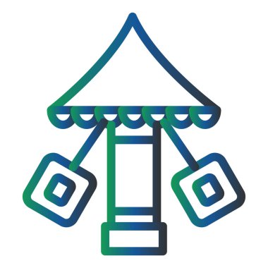 Dönen Salıncak Modern simge vektör çizimi