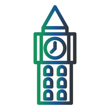 Color clock icon vector illustration