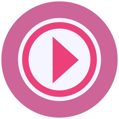 Oynayın. Web simgesi basit illüstrasyon