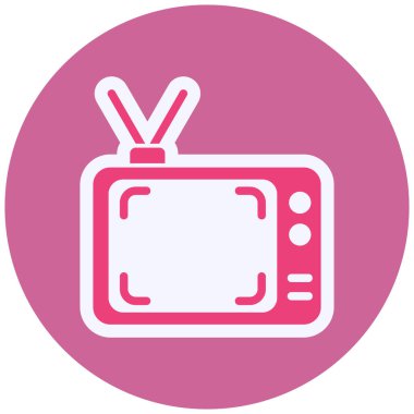 Televizyon. Web simgesi basit illüstrasyon 