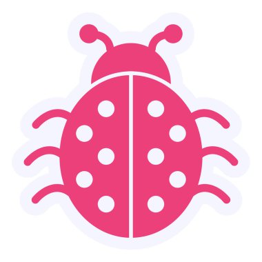 Böcek. Web simgesi basit illüstrasyon