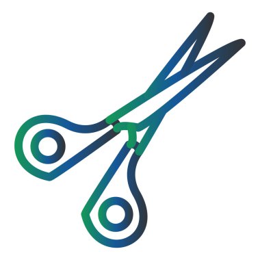 Makas Vektör Şekil Simgesi Tasarımı