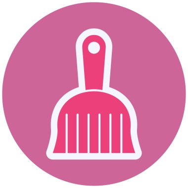 Toz Pan Vektör Kabartma Simgesi Tasarımı 