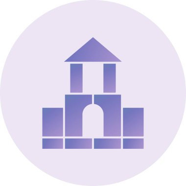 Bloklar Ev Vektörü Kabartma Simgesi Tasarımı