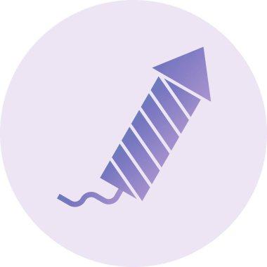 Havai fişekler. Web simgesi basit illüstrasyon