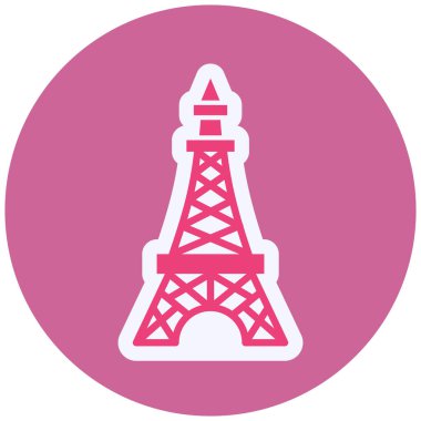 Moda tarzı izole edilmiş kule simgesi