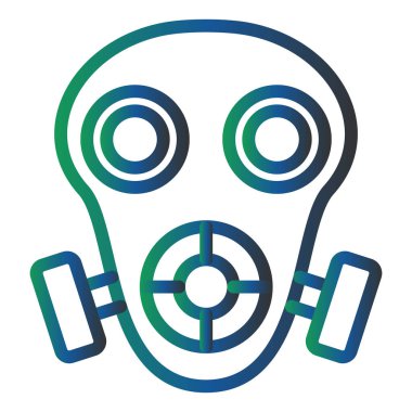 gaz maskesi vektör çizim