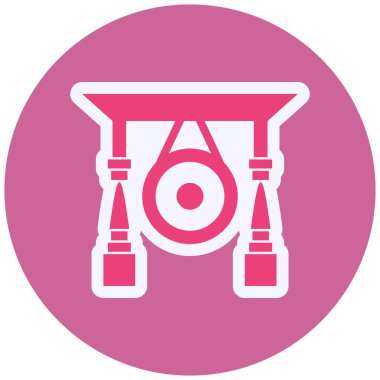 gong simge vektör çizim 