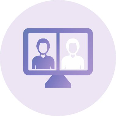Online Conference. web icon simple design