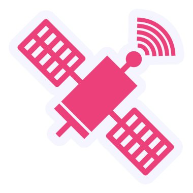 Uydu simgesinin vektör illüstrasyonu