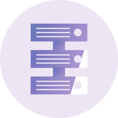 Sunucu. Web simgesi vektör illüstrasyonu