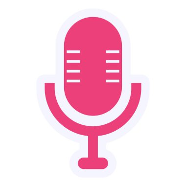 mikrofon simgesi vektör illüstrasyonu