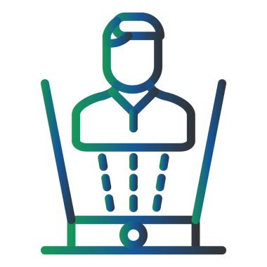 Hologram simgesinin vektör illüstrasyonu