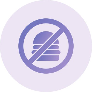 No Fast Food, no food symbol. vector icon