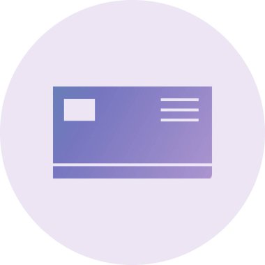 Kredi kartı vektör simgesi modern basit illüstrasyon