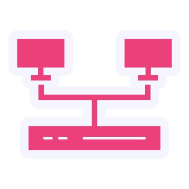 Local Network simple vector illustration