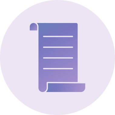 Papirüs. Web simgesi basit illüstrasyon