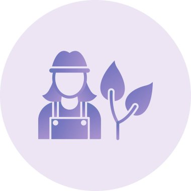 çiftçi ikonu vektör illüstrasyonu