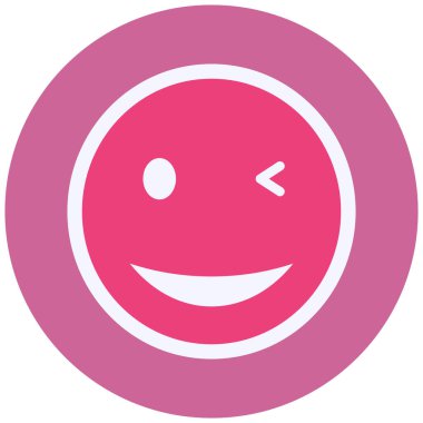Wink face. web icon simple illustration