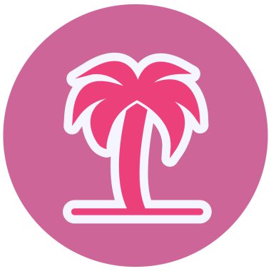 Palmiye ağacı. Basit resimleme