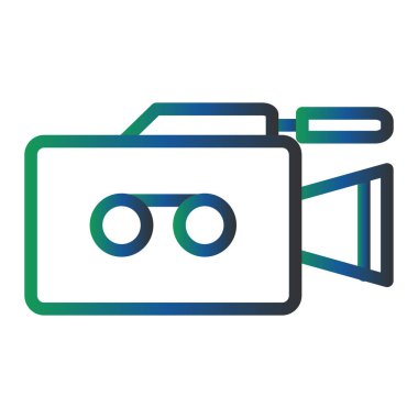 video camera icon vector. movie film sign. isolated contour symbol illustration