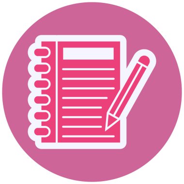 Not defteri simgesinin vektör illüstrasyonu 