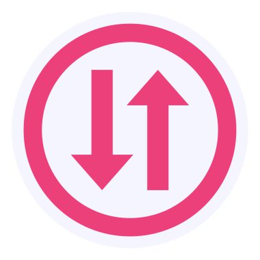 illustration of direction Up Down arrows icon