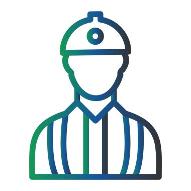 İşçi. Web simgesi basit illüstrasyon