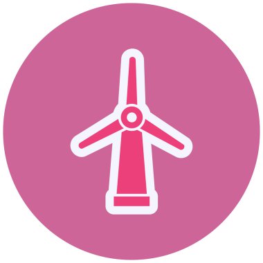 web icon, simple illustration of Wind Turbine