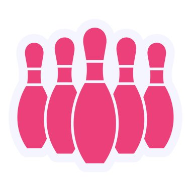 Bowling lobutları ikon vektör illüstrasyonu