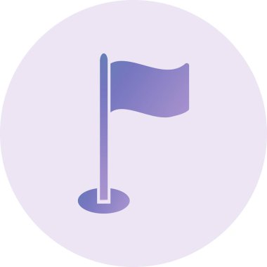 Bir bayrak simgesinin vektör illüstrasyonu