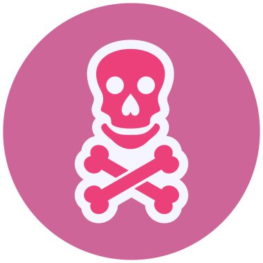 Jolly Roger vector glyph color icon