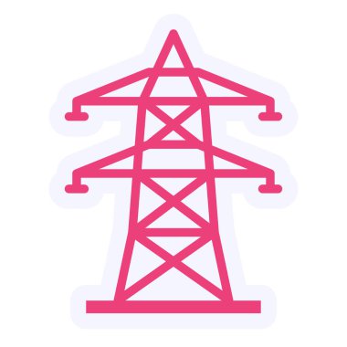 güç hattı vektör simgesi