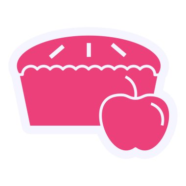 apple pie, web icon simple illustration