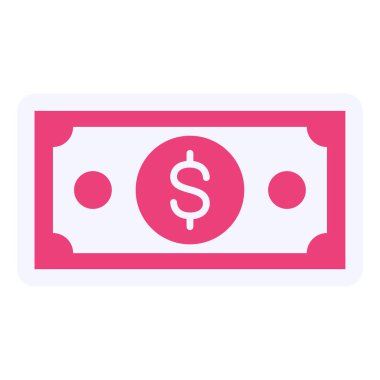 money banknote flat illustration icon