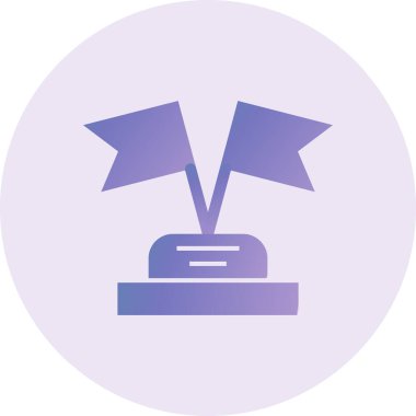 Bayraklar. Web simgesi basit illüstrasyon