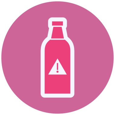 Zehirli Vektör Kabartma Simgesi Tasarımı