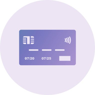 Kredi kartının vektör çizimi