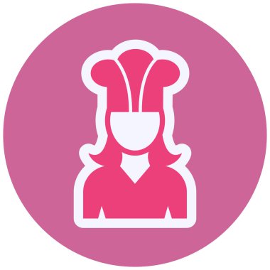 Şef. Web simgesi basit illüstrasyon